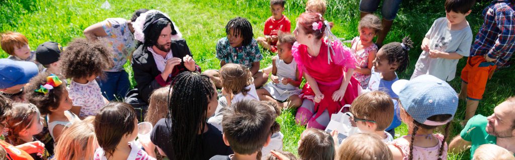 Sally Spin, children's entertainer, and Pirate Pratswagg take the kids on an immersive, circus-themed adventure at this party in Brockley, London